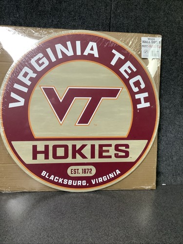 Virginia Tech Hokies Open Road Brands grande 22” madera decoración de pared M85E - Imagen 1 de 2