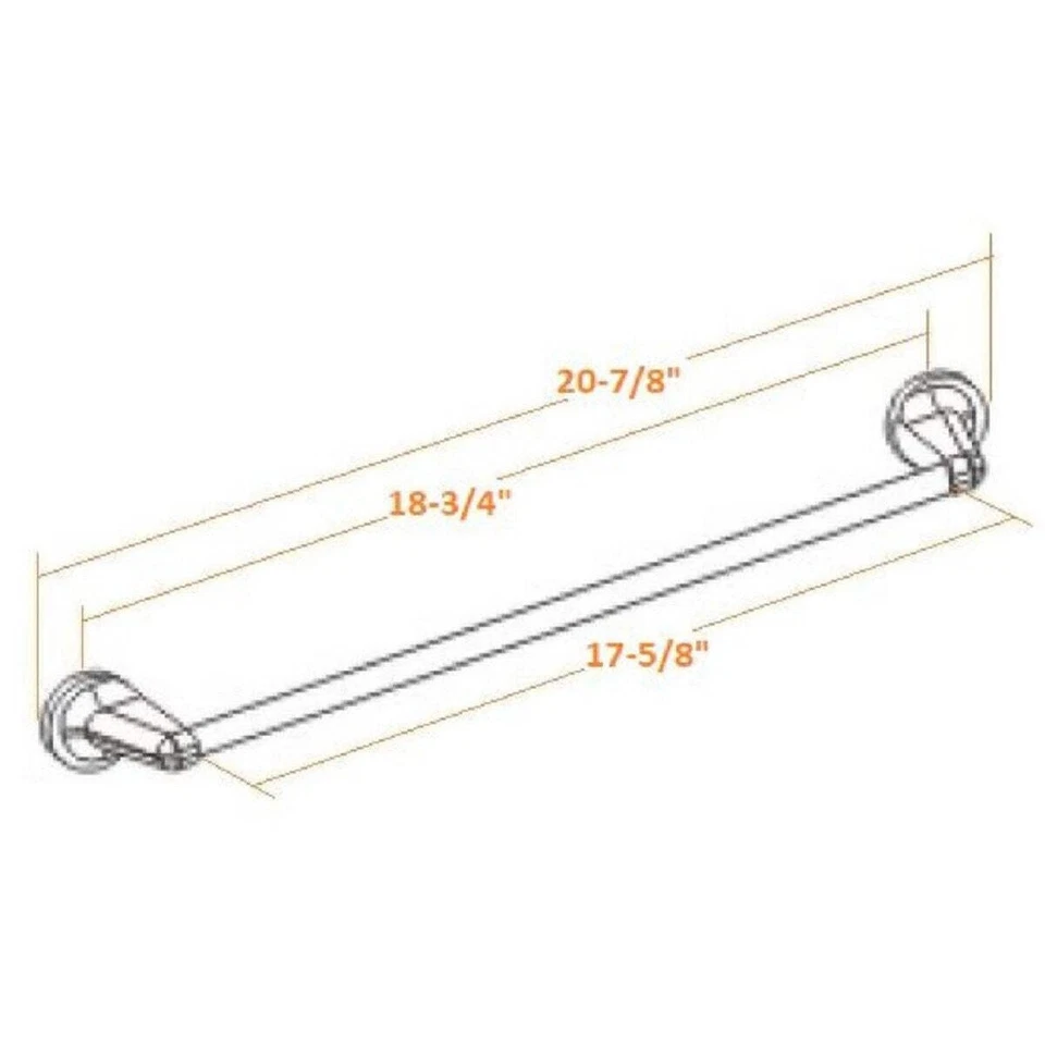 Toallero de montaje en pared Design House Alta Bay en níquel cepillado, 18 pulgadas Foto 4 de 4