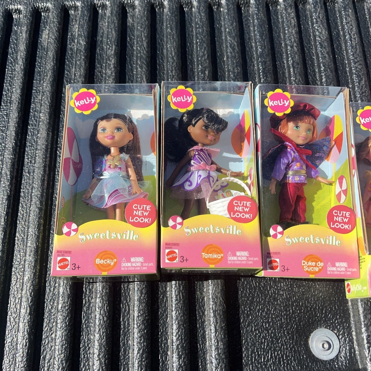 c2003 SET 4 BARBIE KELLY CLUB SWEETSVILLE NIB Becky Liana Duke