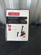Delta Porter Double Towel Robe Hook in Oil Rubbed Bronze