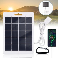 10W 5V Monocrystalline Solar Panel USB Charging Portable Mobile Phone Power Bank
