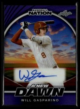 2025 Leaf Baseball #NA-WG1 Will Gasparino A New Dawn Auto Prismatic Purple 8/8