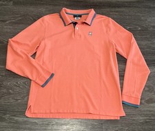 Men s Psycho Bunny Long Sleeve Polo Size 6 Large Pink 100 Pima Cotton