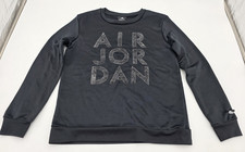 Air Jordan Boys Sweater Large 12-13 Black Outdoors Sweatshirt Basketball Youth