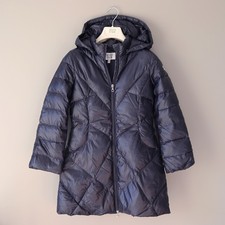 Armani Junior Girls Navy Winter Puffer Coat with Hood Size 10 Years