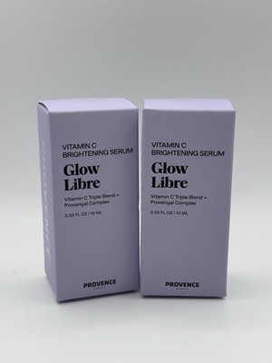 NEW 2X Provence Glow Libre Vitamin C Brightening Serum Travel Size 10ml/0.33oz E