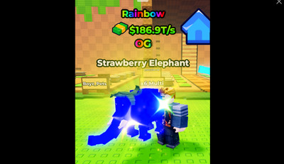 Kick a Lucky Block - 186.9T/s Rainbow Strawberry Elephant   Super Op Cheapest!