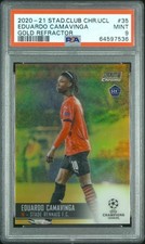 2020-21 Eduardo Camavinga Topps Stadium Club Chrome Gold Rookie Card 10/50 PSA 9. rookie card picture