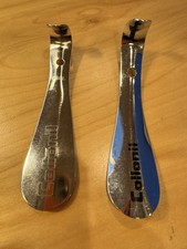 Pair of Advertising Metal Shoehorns Collonil,  6" Long