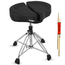 5 Core Drum Throne 4" Padded Split Spine Support Seat Adjustable 350Lb Capacity
