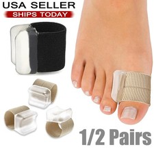 2/4pcs Gel Toe Separators for Overlapping Toes,Big Toe Spacers for Hallux Valgus