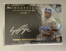 2022 Topps Inception - Inception Silver Signings Yonny Hernandez #ISS-YH 41/99