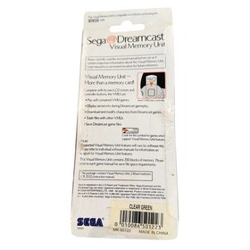VINTAGE Official Sega Dreamcast Clear Green VMU Memory Card HKT-7000  New Sealed