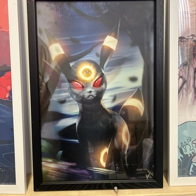 Framed 3d Art Of Umbreon And Evee 