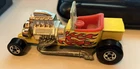 Vintage Hot Wheels Ford T-Bucket Street Rod Yellow Blackwall Tires