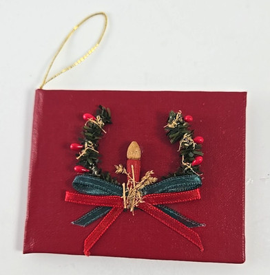 Vintage 1988 Enesco Silent Night Miniature Caroling Book Tree Ornament 3'' x 2.5''