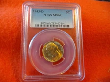 1943-D Jefferson Nickel MS66 PCGS