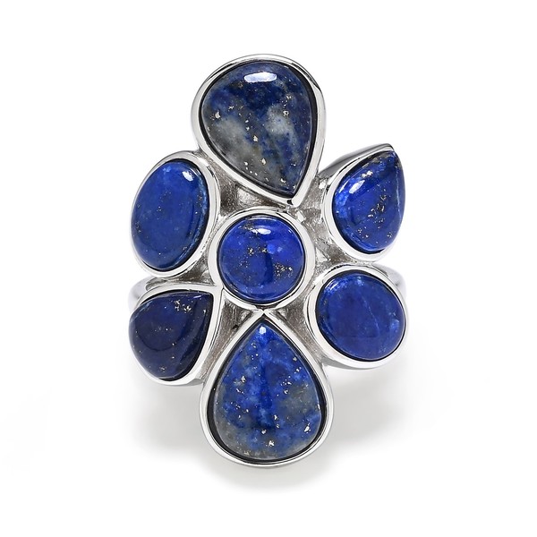 Cavill Lapislazuli Ring 10,65Ct Tropfen 925 Silber Rhodiniert Blau-image