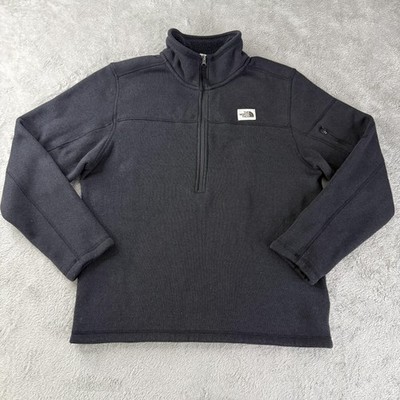 The North Face Jacket Mens Large Gray Gordon Lyons 1/4 Zip Fleece Hiking