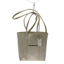 Balenciaga Tote Bag Beige Canvas Vintage Authentic