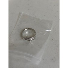 Silver Tone Adjustable Leaf Ring Women's Fashion Jewelry