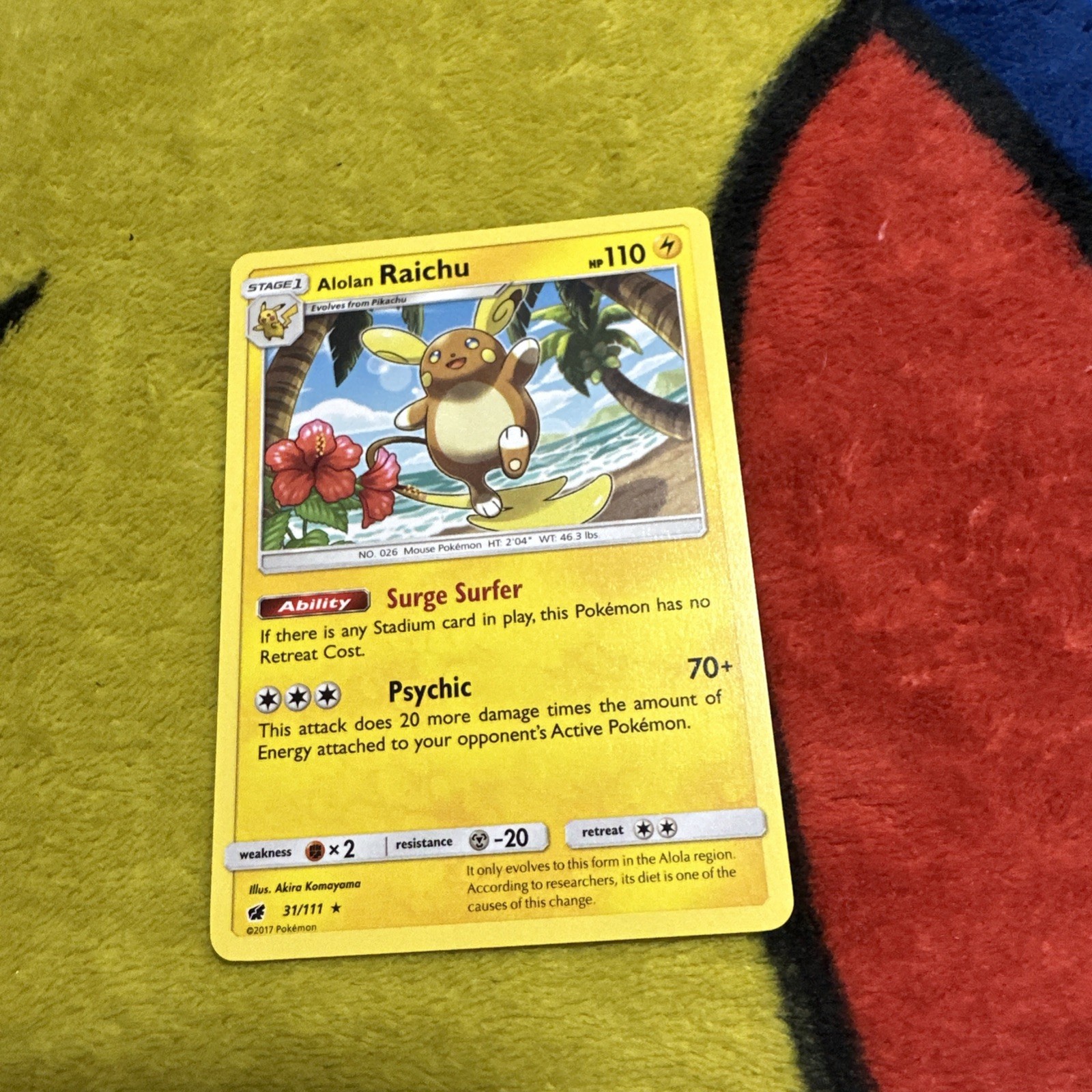 Pokemon Crimson Invasion Alolan Raichu 31/111 NM