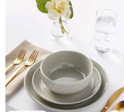 12pc Stoneware Westfield Dinnerware Set - Threshold™ Color Gray | eBay