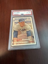 1957 Topps #284 Don Zimmer. PSA 8 NM-MT