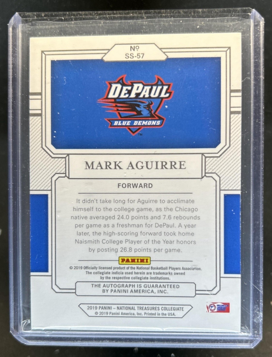 2019-20 National Treasures Mark Aguirre Timeless Talents Gold Auto #/10 view 2