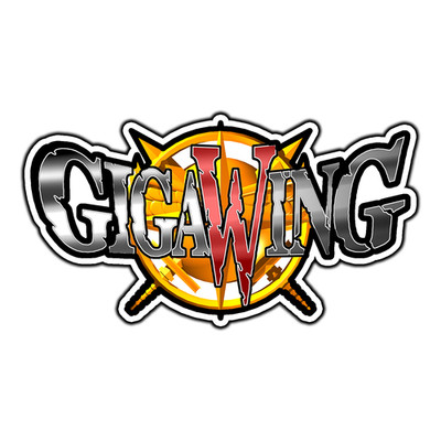 Giga Wings Arcade Logo #1 Retro Gaming Sticker Waterproof Vinyl Decal Die-Cut