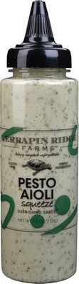 Terrapin Ridge Farms  Pesto Aioli  7.75 Ounce Squeeze Bottle. Sauce & Pantry