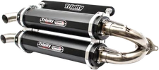 TRINITY RACING Stage 5 Slip On Mufflers Black Dual TR-4152S-BK