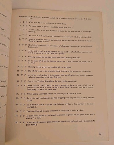 Vintage Bricklaying Vocational Training Manuals Lot – Student Textbook, Study... - Picture 19 of 24