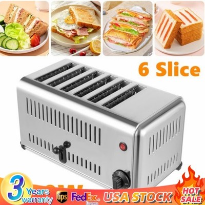 6 Slice Commercial Conveyor Toaster Stainless Steel Bread Toaster Baking Machine
