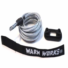 Warn 76065 PullzAll 7/32 x 15 Ft Wire Rope Replacement Cable Heavy Duty Durable
