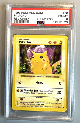 Pikachu (Shadowless) graded PSA 6 for sale on eBay