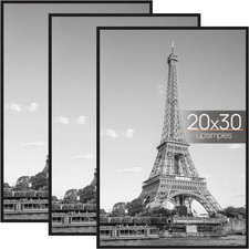 20x30 Frame Black 3 Pack, Poster Frames 20 x 30 for Horizontal or Vertical Wall
