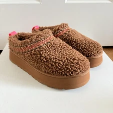 UGG TAZZ Sherpa UGG BRAID WOMEN SLIPPERS NATURAL US 10 /UK 8 /EU 41 Brown