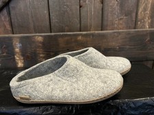 Glerups Gray Slip-On Slipper with Leather bottom EU Size 39