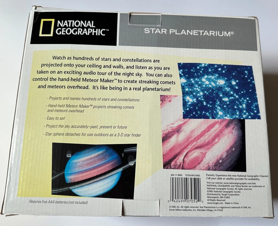 Vintage National Geographic Star Planetarium, No Disc or Meteor Maker PARTS ONLY - Image 4 of 4
