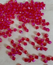 Swarovski 5328 4mm bicone beads, Light Siam Shimmer 2X 24pcs 