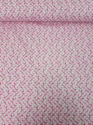Rosa geometrische Strichglieder 100 % Baumwollstoff