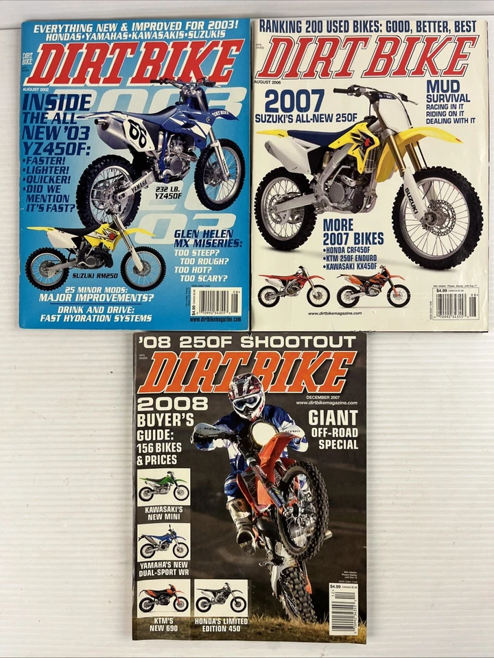 Dirt Bike Motorcycle Magazines 2001 2002 2006 2007 - 7 Issues - Image 2 of 3