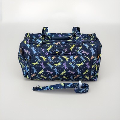 Lug Trolley Duffle Bag Dragonfly Blue Purple Yellow Travel Shoulder Carry Bag