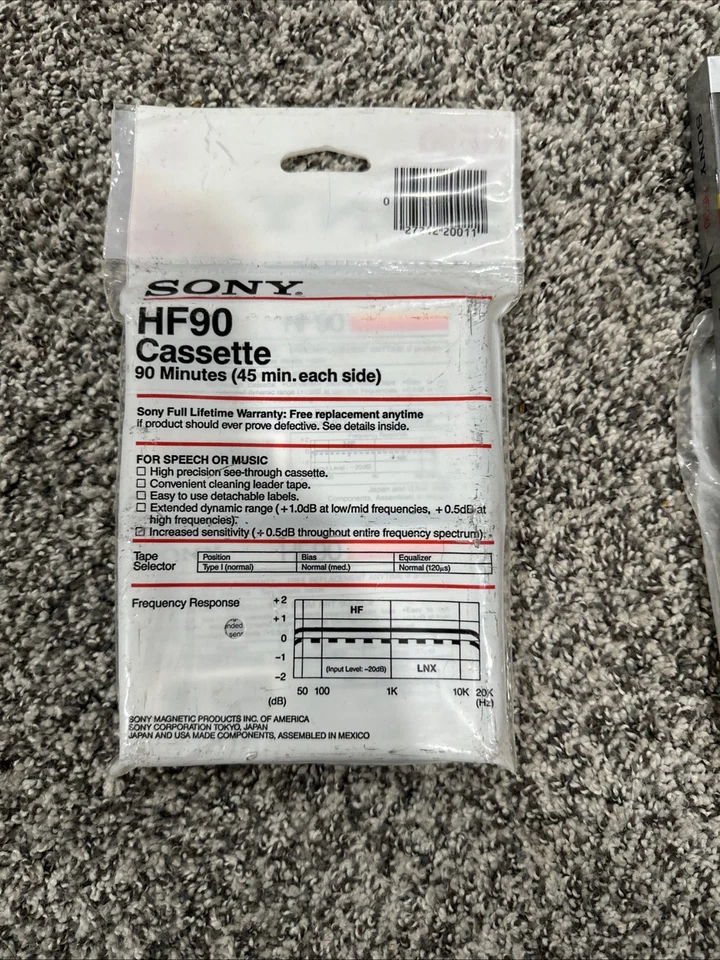 Sony HF 90 5 casetes nuevos vintage Foto 2 de 3