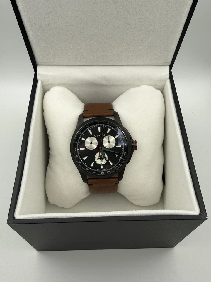 Gucci 126.2 G-Timeless Men’s Watch – Stainless Steel – Original Leather Strap – - Image 2 of 4