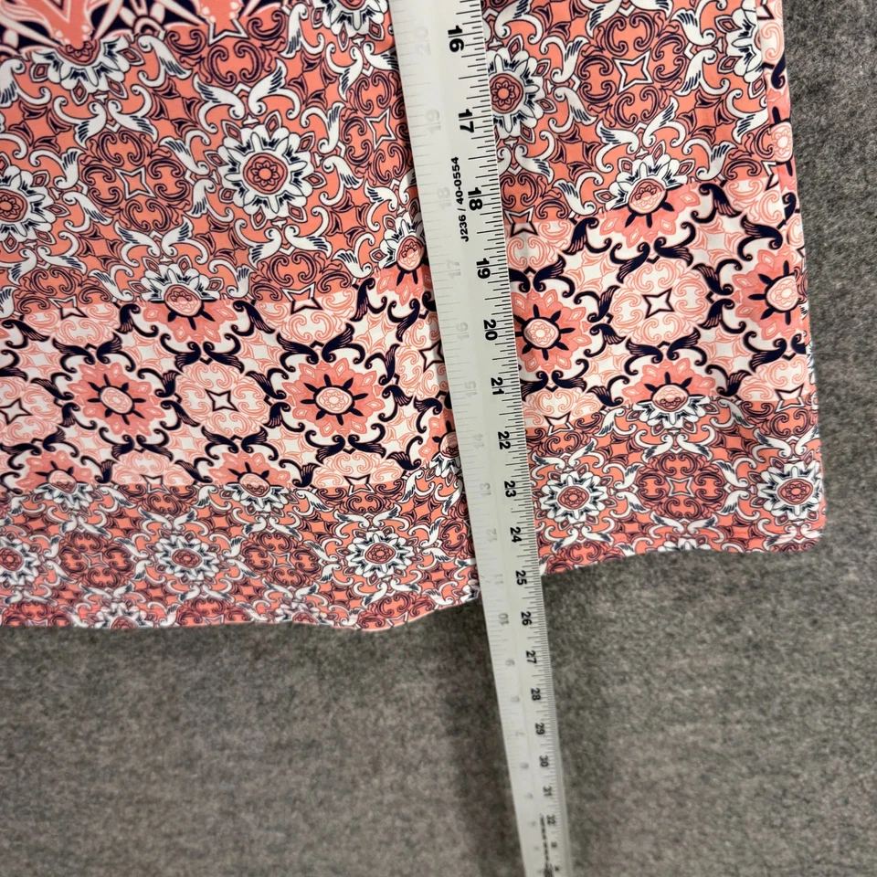 Camiseta Tankini Lands' End Mujer 16DD Rosa Geométrica Push Up Sin Mangas Correa Ancha Foto 4 de 4