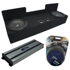 95-04 Toyota Tacoma Ext Cab Truck Kicker CompR CWR12 Dual 12" Sub Box HA-A1500.1