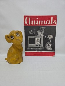 Humane Society MSPCA Magazine 1947 & Cover Yellow Dog Figure Vintage Lot