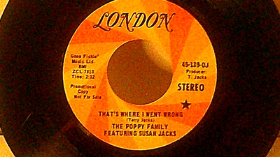 The Poppy Family,London 139-DJ''That's Where I Went Wrong''US,7''45,1969 PROMO,Mint